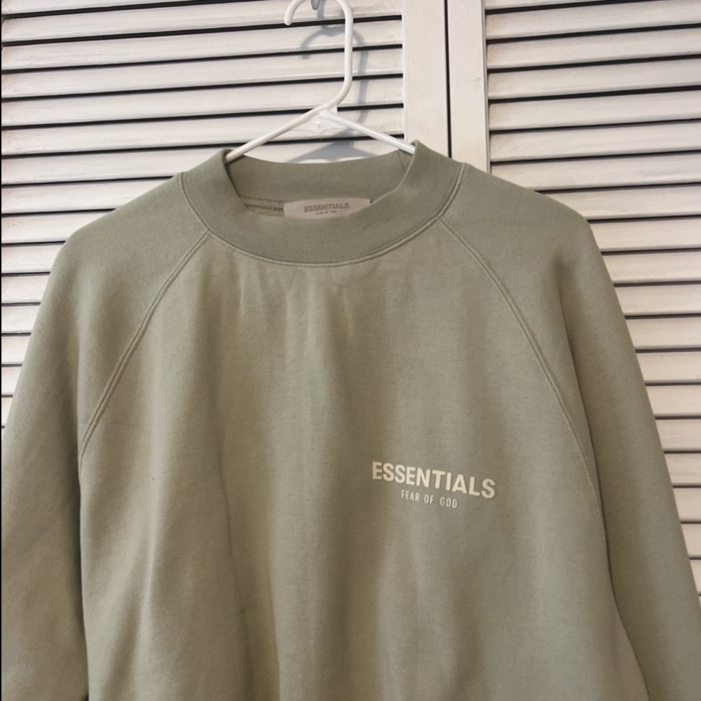 Essentials Green Fleece Raglan Sweatshirt
